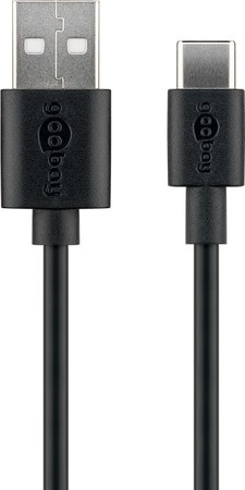 Image principale du produit Cordon USB-A vers USB-c Charge et data USB 2.0 longueur 1m