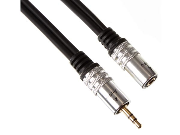 Image principale du produit Cordon prolongateur mini Jack 3.5 stéréo male vers femelle 1,5m