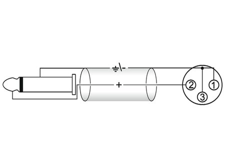 Image nº3 du produit cordon adaptateur 1 Jack male 6.35 mono vers 1 XLR 3 boches femelle 0,9m