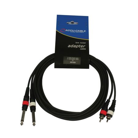 Image secondaire du produit Câble adaptateur 2 jack 6.35 mono vers 2 RCA 3m