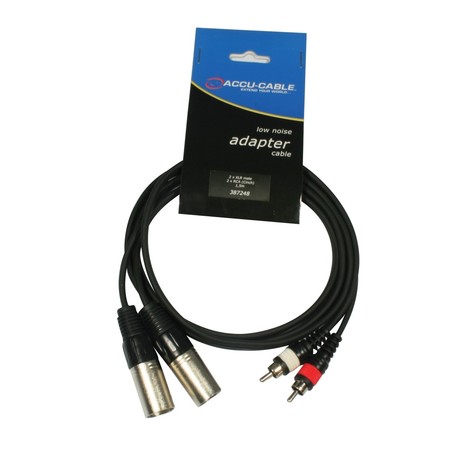 Image secondaire du produit cable adaptateur 2 RCA Cinch Males vers 2 XLR males 1,5m