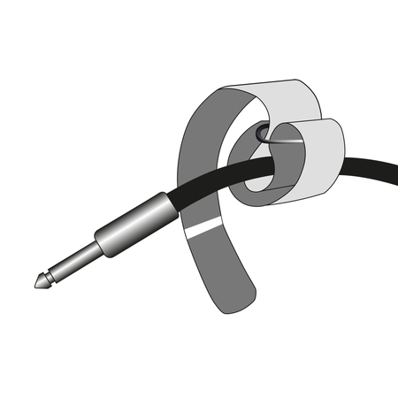 Image secondaire du produit attache cable à boucle noire 50cm à scratch