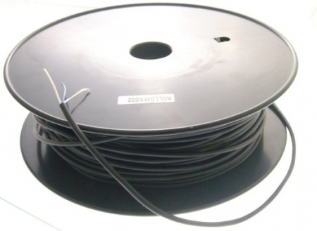 Image principale du produit 100 m Cable Micro noir symetrique 2 conducteur + masse petit diamètre 3,8mm