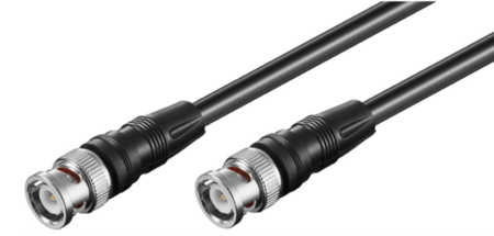 Image principale du produit Câble BNC vers BNC blindé 50 ohms 5m noir