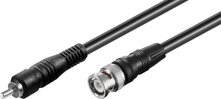 Image principale du produit Câble BNC vers RCA male 1M noir