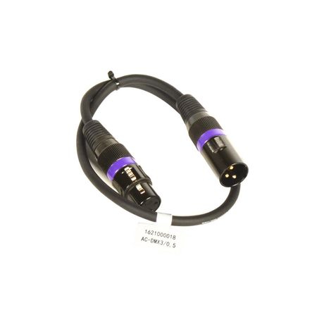 Image secondaire du produit cable DMX 110ohms XLR 3 broches male Femelle 0,5m bague violette