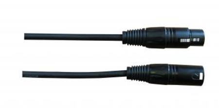 Image principale du produit Cable DMX XLR 3 broches mâle femelle longueur 1m