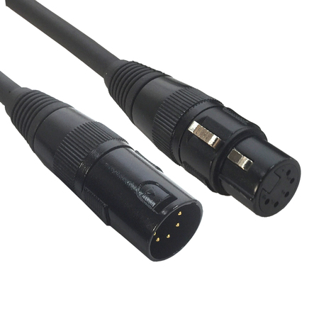 Image principale du produit Câble DMX 110ohms XLR 5 broches connectées male Femelle 10m