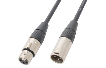 Image principale du produit Câble DMX XLR mâle 3 points vers XLR femelle 3 points 12m