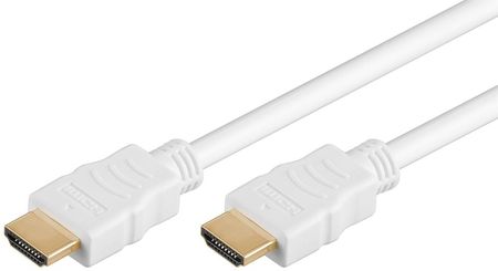 Image principale du produit Câble HDMI 2.0 mâle vers HDMI mâle blanc 5m compatible 4K
