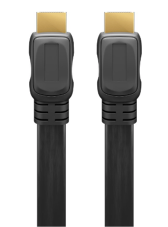 Image principale du produit Cable plat HDMI 3m fiche mâle vers fiche mâle