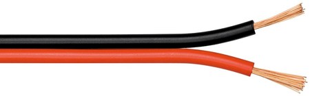 Image principale du produit Bobinne de 100m de câble haut parleur rouge et noir 2X0.5mm2 éco