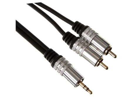 Image principale du produit Cordon mini Jack stéréo 3.5mm vers 2 RCA longueur 10m