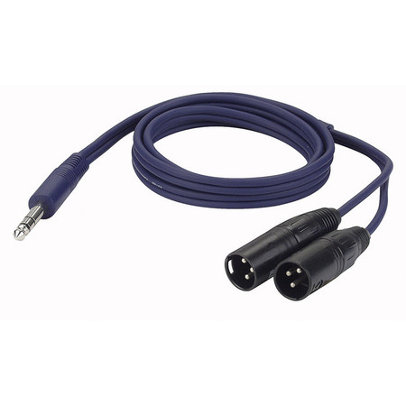 Image principale du produit Câble insert Audio Y Jack 6,35 mm TRS vers 2 x XLR mâle 1,5 m