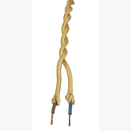 Image principale du produit cable 2 conducteurs tressé or longueur 5m