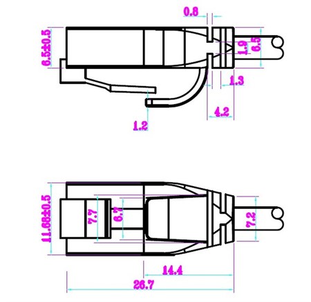 Image secondaire du produit Câble RJ45 CAT6 fin et souple blindage U/UTP noir 2 mètres