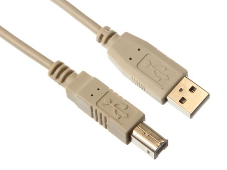 Image principale du produit CÂBLES USB FICHE USB B VERS FICHE USB A/ DE BASE /2.5m