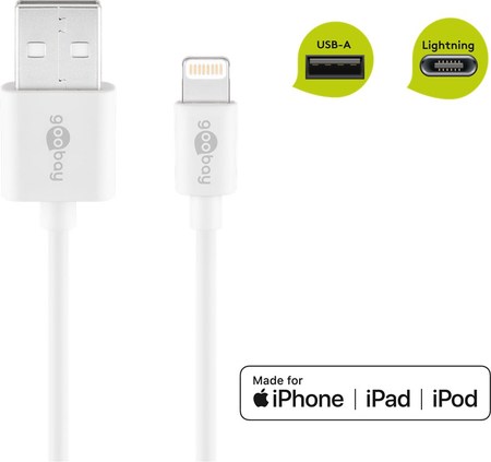 Image secondaire du produit Cable USB Lightning apple pour charge ou synchro Blanc 3M