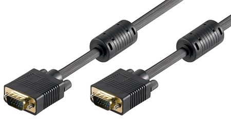 Image principale du produit Cable SVGA mâle vers SVGA mâle noir fiches VGA 15 broches 40m