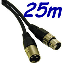Image principale du produit cable XLR 3 male vers XLR 3 Femelle 25m