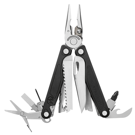 Image principale du produit CHARGE + LEATHERMAN Pince multifonction 10 outils en acier noir et argenté