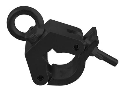 Image principale du produit Crochet clamp noir CMU 340kg pour tube 50mm eurolite TPC-51 avec anneau de levage