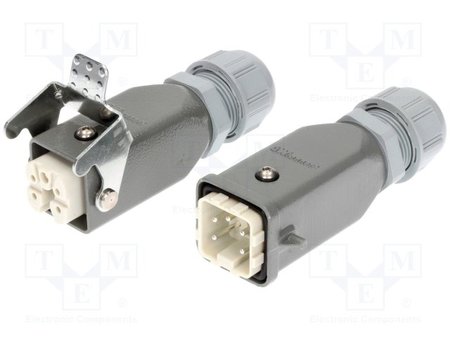 Image principale du produit Paire de connecteurs  type 3A pour cordon 5 broches type 3A 10A