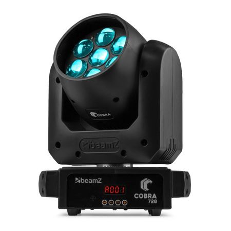 Image principale du produit COBRA 720 BeamZ - Lyre Wash 7 led 20W RGBW zoom 8 - 50°