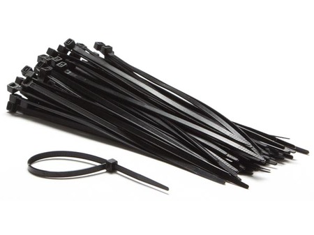 Image principale du produit 100 Colliers de serrage nylon 200mm noir
