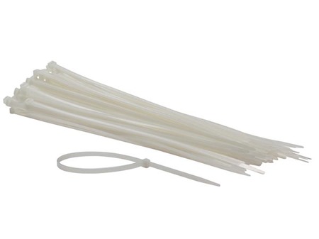 Image principale du produit JEU DE SERRE-CABLES EN NYLON - 4.8 x 300 mm - BLANC 100 pcs