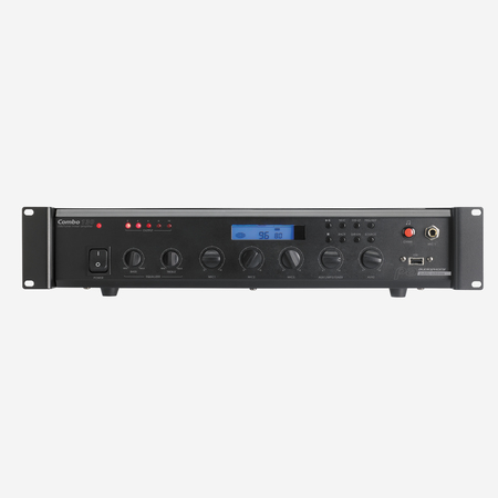 Image principale du produit COMBO 130 Audiophony - Ampli public adress ligne 100V 5 entrées + player 130W