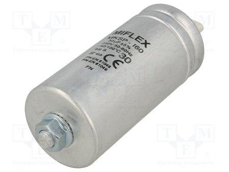 Image principale du produit Condensateur metal pour lampe 30µF 250V