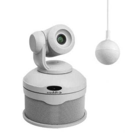 Image principale du produit 999-99950-101W ConferenceSHOT Vaddio blanc Kit complet pour visio conférence avec 1 Caméra PTZ, 1 socle Haut parleur, 1 micro plafond
