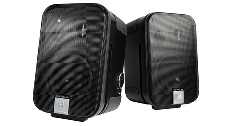 Image principale du produit Paire d'enceintes murale JBL Control 2P 1 active 1 passive 35W RMS sans supports muraux