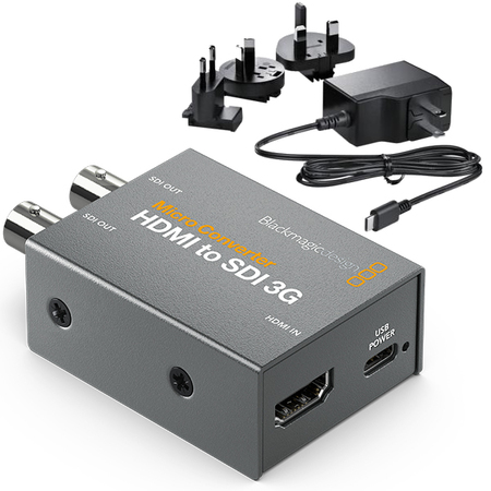 Image principale du produit Convertisseur Blackmagic Design Micro Converter HDMI vers 2 3G-SDI avec alimentation