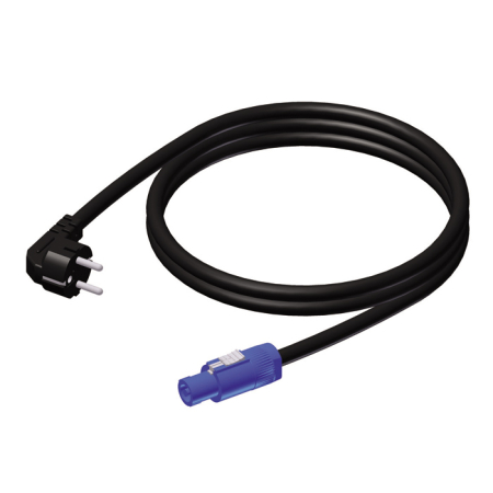 Image principale du produit Cordon alimentation 3 x 2,5mm2 avec prise secteur et fiche Powercon 1,5m noir