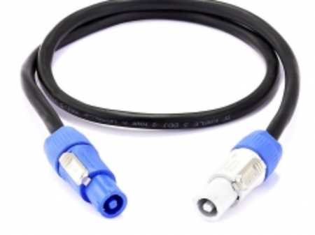 Image principale du produit Cordon prolongateur Powercon bleu vers powercon grise 1m en 3X1.5mm²