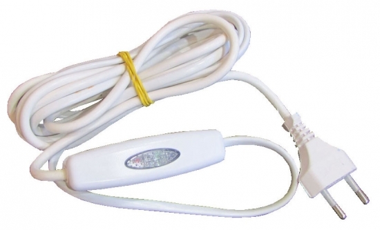 Image principale du produit Cordon d'alimentation 2,20m avec prise et VARIATEUR blanc 160W max