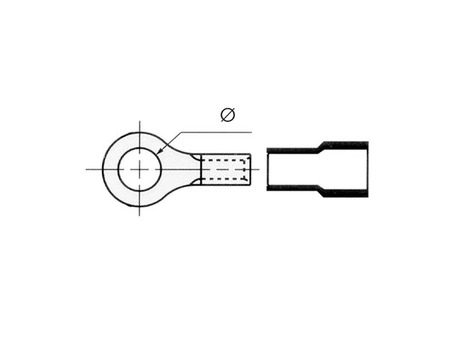 Image secondaire du produit Cosse à Oeil bleu 3.7mm de diamètre