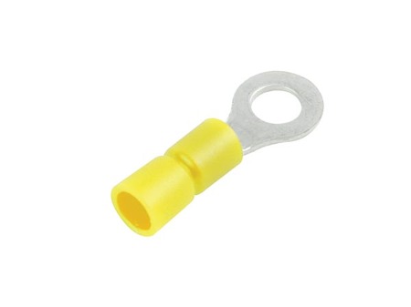 Image principale du produit Lot de 10 cosses oeil isolé diamètre trou 4.3mm jaune