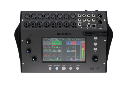 Image principale du produit CQ-18T Allen & Heath - Console de mixage numérique 18 canaux écran tactile 7''