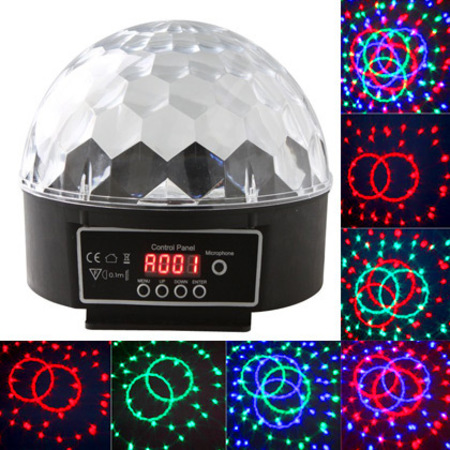 Image principale du produit EFFET CRYSTAL - 18 Astro boule 6 LED 3W PILOTAGE DMX musical et automatique