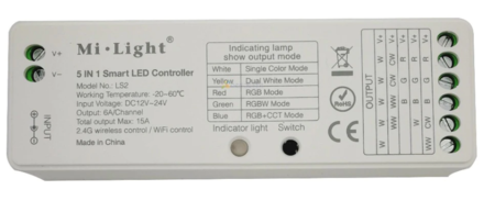 Image principale du produit Controleur de ruban led Mi-Light LS2 RGB-W-A wifi et 2.4Ghz