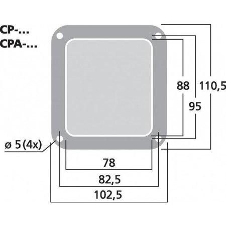 Image secondaire du produit Cuvette encastrable pour 2 embases Type D noire 102 X 110