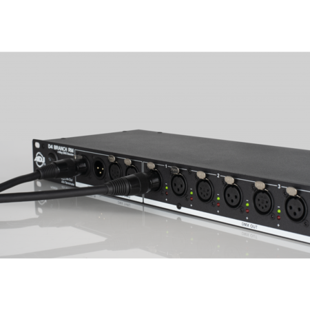 Image secondaire du produit D4 Branch RM ADJ - Splitter DMX 1 entrée vers 4 sorties XLR 3 et 5 broches