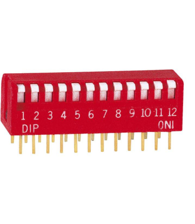 Image principale du produit Interrupteur dipswitch 12 voies coudé