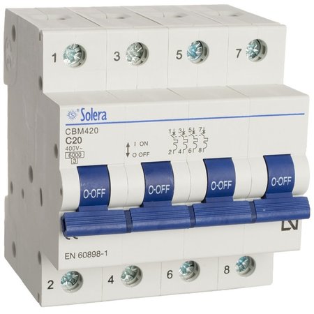 Image principale du produit Disjoncteur 6Ka 4P 4 modules 16A