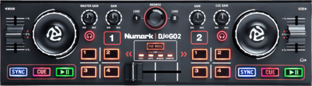 Image principale du produit Contrôleur DJ Numark DJ2Go2 2 Voies + 16 Pads
