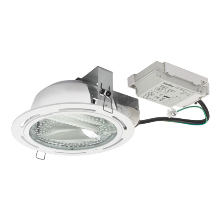 Image principale du produit KIT Downlight aluminium blanc 2X 26W avec ballast electronique