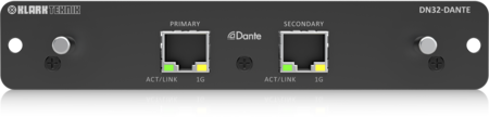 Image principale du produit Carte d'extension Klark Teknik DN32 Dante pour Midas M32 ou Behringer X32